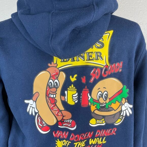 Van’s Dinner Full Zip Hooded Jacket Size M EUC - Picture 5 of 7